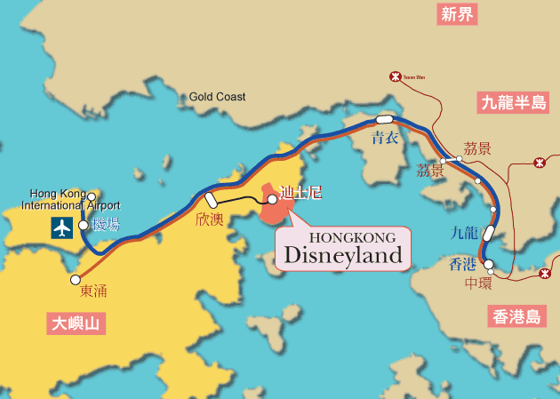 香港ディズニーランド地図