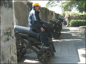 モンテの砦にある大砲